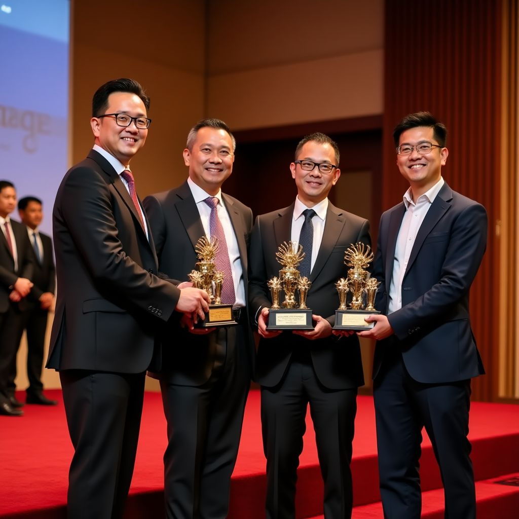 Anugerah Keusahawanan Malaysia 2022 di mana FinanceMalaysia menerima penghargaan